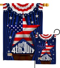 Stars 4th of July Garden Flag Fourth Patriotic Decorative Gift Yard House Banner
