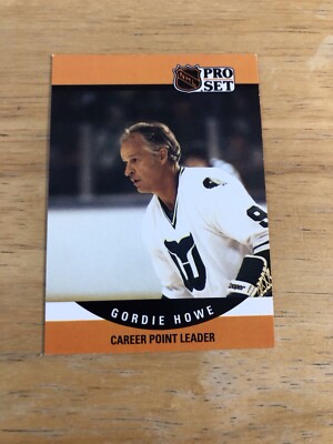1990-91 Pro Set Hockey Gordie Howe Career Point Leader Whalers #654