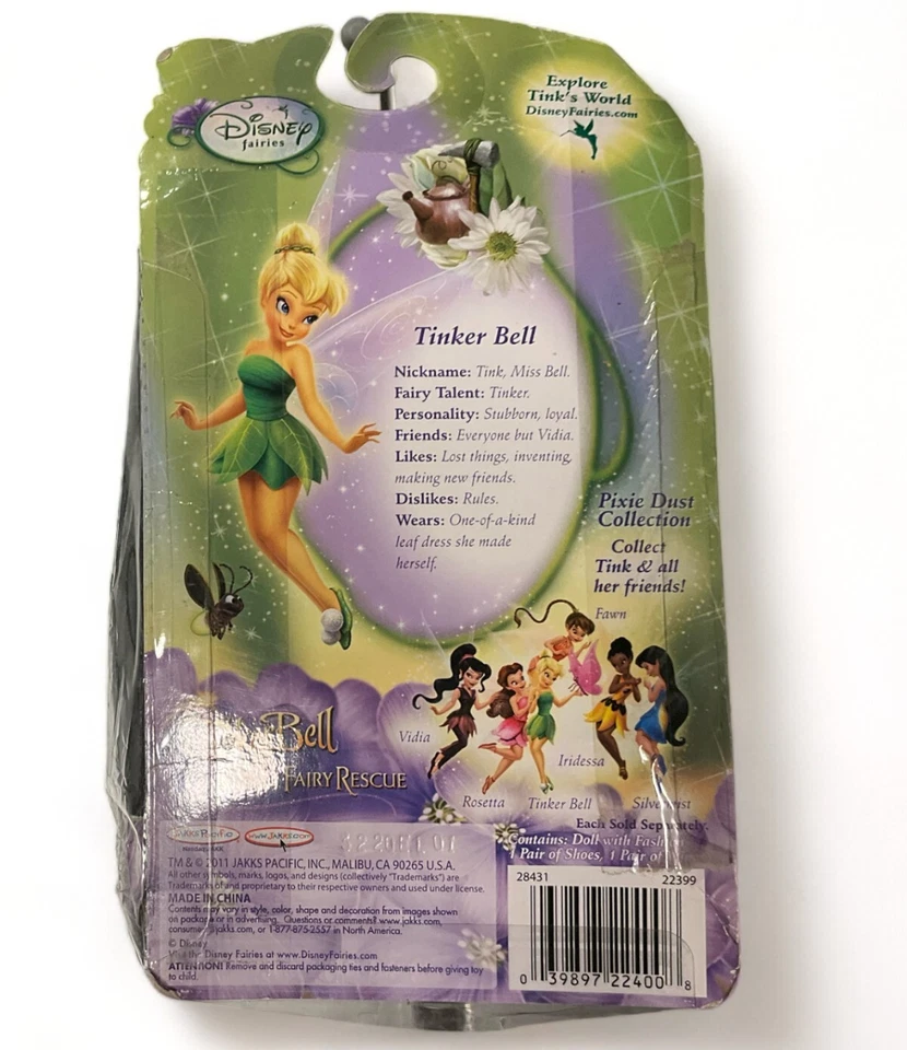 Muñeca Great Fairy Rescue Tinker Bell Pixie Dust Collection 2011 Jakks Pacific nueva Foto 2 de 2