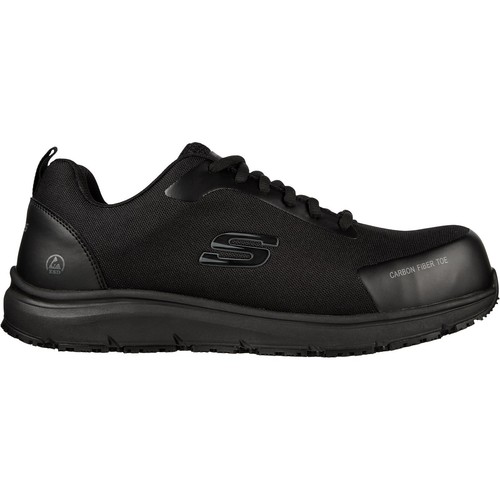 Mens Fila Memory Foam Workshift Non Skid Slip Resistant Work Shoes Black White E - Foto 6