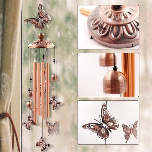 Outdoor Butterfly Wind Chimes Hanging Ornament Home Yard Garden Decor UK - Picture 7 of 10