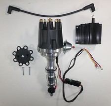 Ford Fe 352-360-390-427-428 Black Small Cap Hei Distributor 50k Volt Blackcoil