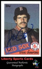 1985 Topps Steve Crawford #661 Authentic Autographed Card Boston Red Sox