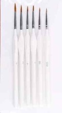 6pcs Fine Miniature Detail Paint Brush Fine Thin Tip Painting Acrylic Face Paint