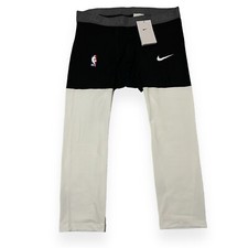 Nike Pro NBA Compression 3/4 Tights Black/White AT9764-011 Men's XXL-TALL New