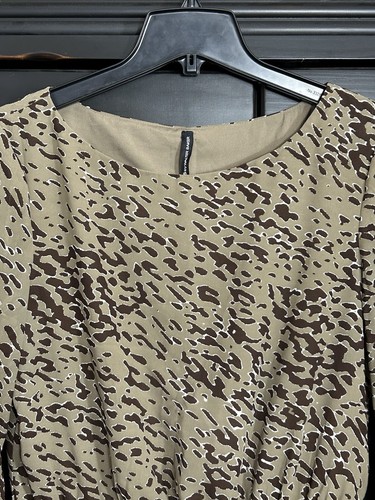 W118 By Walter Baker Women’s Medium Taupe & Brown Pattern Blouson Dress (A) - Picture 3 of 8