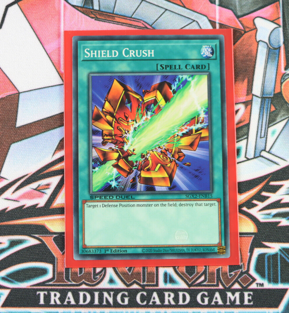 YuGiOh Spell Card Shield Crush SGX2-ENB15 1st Edition Common | eBay