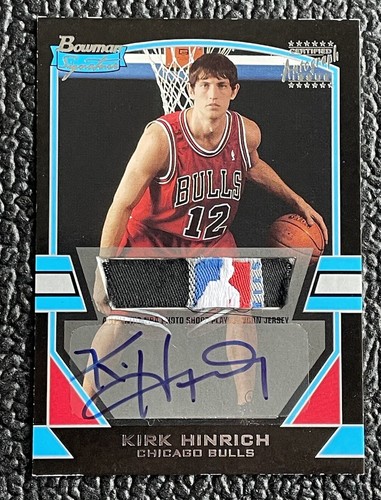 🔥KIRK HINRICH 2003 BOWMAN SIG USED NBA LOGOMAN ROOKIE PATCH AUTOGRAPH /1250!🔥