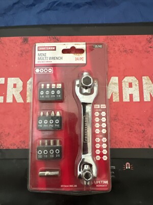 Rare   Sears Craftsman NOS Mini Multi Wrench 35740 14pc Drivers BITS
