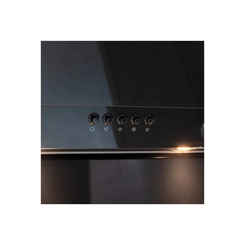 Amica AEP60BL 60cm Angled Cooker Hood Black Glass + 2 Year Warranty (Brand New) - Image 3 of 4