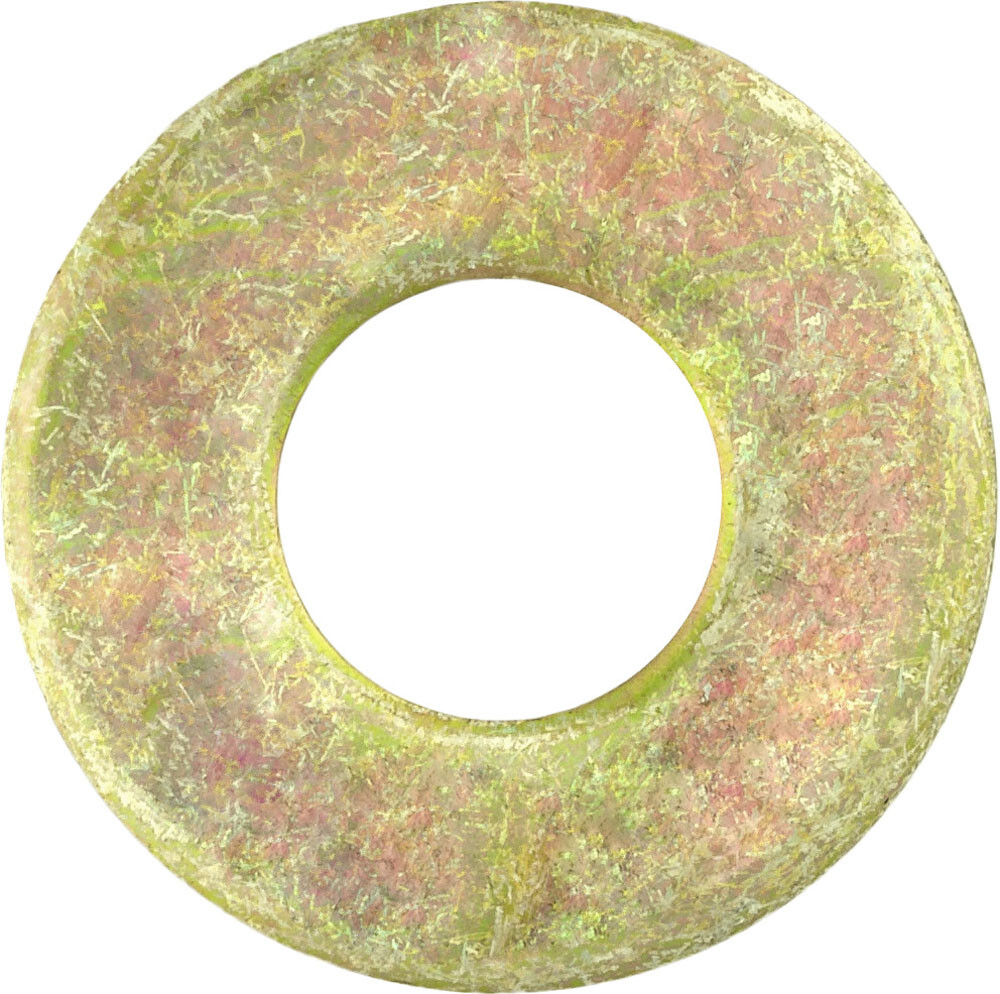 AMZ 100pcs USS Grade 8 Zinc & Gold Dichromate 1/4 Inch Washers