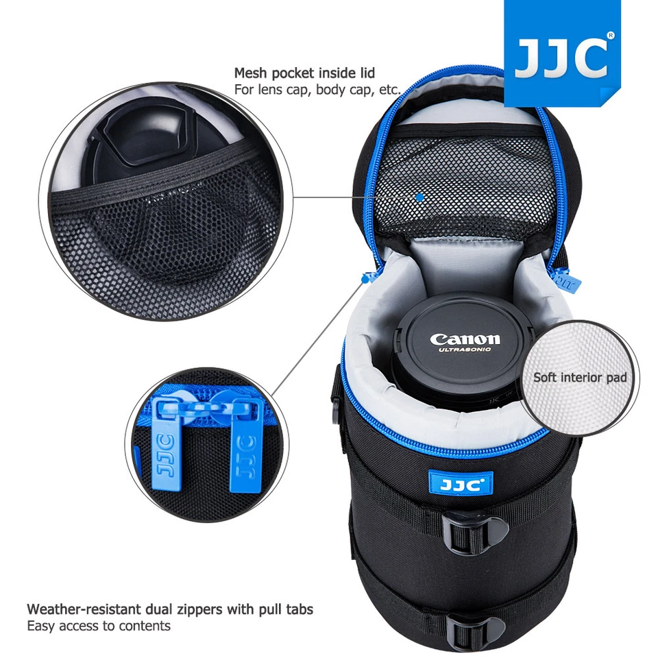 110x225mm Deluxe Lens Pouch Case Bag for Canon 100-400mm 70-200mm NIKON 80-200mm - Image 2 of 4