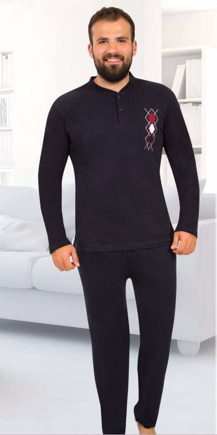 Just Love Familien-Thermo-Pyjama-Set, 2-teilig, Batik-Muster – Warm & Gemütlich Für Die Ganze Familie