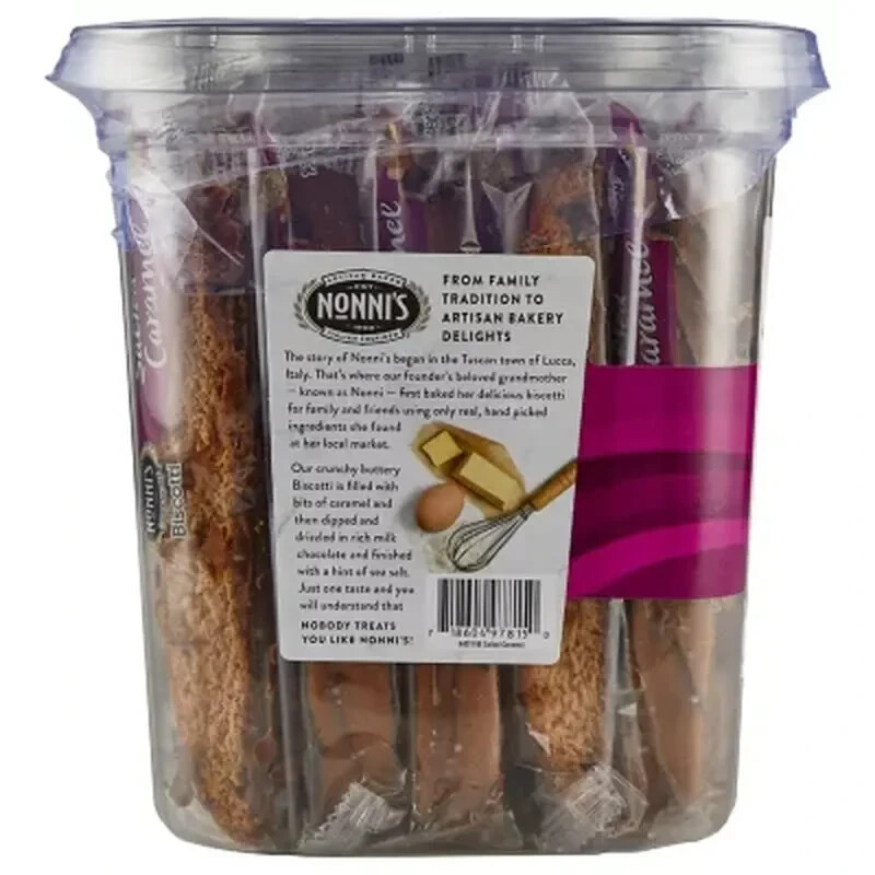 2 Packs Nonni's Almond Dark Chocolate Biscotti 25 ct 2 LB 1.25 oz FREE