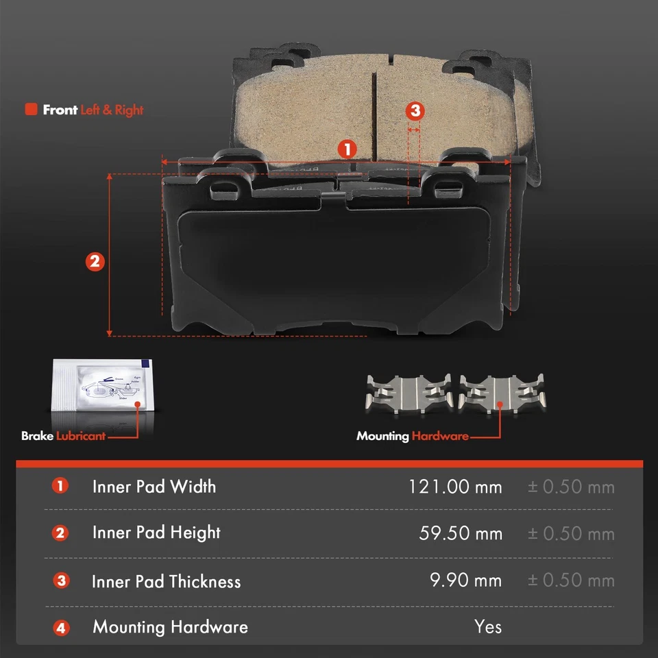 Rotor de freno delantero perforado y pastilla de freno de cerámica para INFINITI Q50 Q60 Nissan 370Z Foto 3 de 4