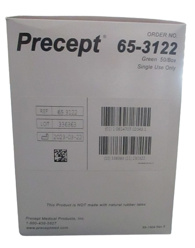 Maschera chirurgica Precept Comfort-Plus con cravatte strette a maglia livello 1 ASTM F2100 verde - Foto 7 di 7