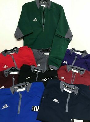 ADIDAS 1/4 ZIP PULLOVER WITH ZIP OFF SLEEVES MANY COLORS