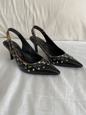 louis vuitton Murakami sling back heels | eBay