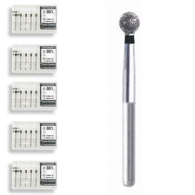 Spherical 3 mm Dia. Extra Coarse Grit Diamond Dental Bur 25 Pcs. 001.30EC1