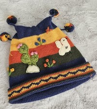 Multicolor Embroidered Winter Hat Baby Toddler 6M To 2T Unisex