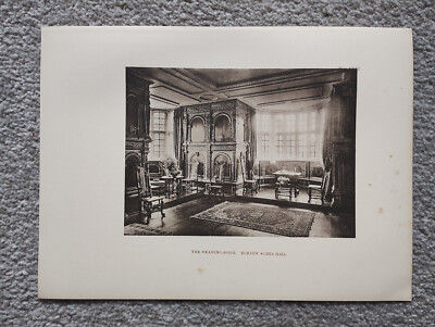 The Drawing Room, Burton Agnes Hall - antiker Druck - 1913
