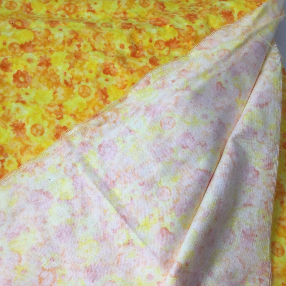 Robert Kaufman Fabric Flannel Screen Printed Yellow Floral Sleepwear Kids 3 Yds - Image 3 of 3