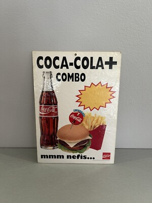 Coca Cola Combo werbeschild 23x33 cm Vintage