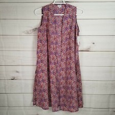 Lularoe Joy Duster kimono Womens Size M Orange Purple Beige.