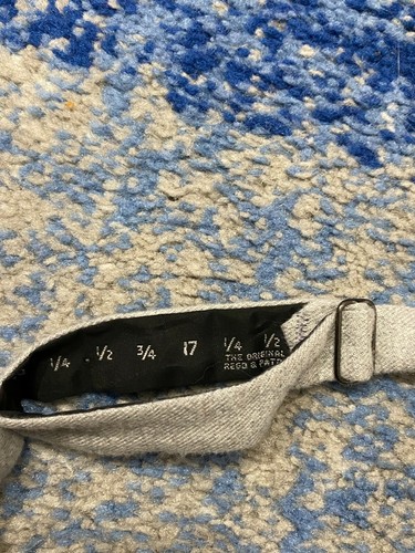 Knottery New York Gray Flannel Adjustable Bow Tie 14.5 to 17.5 - Picture 5 of 5
