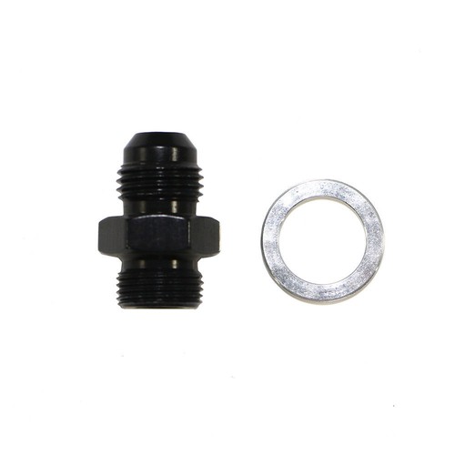 Fragola -6 AN Male To 5/8-20 Thread Fitting – Black Aluminum Fuel Line Adapter