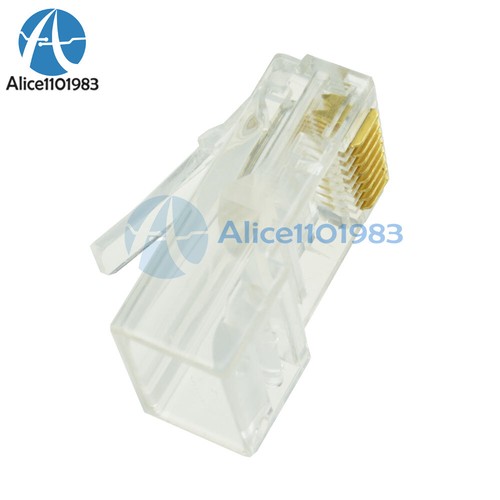 50PCS Practical Internet Gold Plated Cable Modular Plug Adapter RJ45 8P8C CAT5E - 第 8/8 張圖片