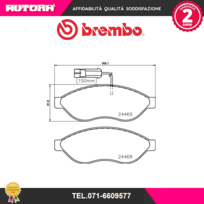 Pastiglie Freni Brembo Anteriore P 50 146 - Set Di 4 Per Frenata Sicura - Foto 7