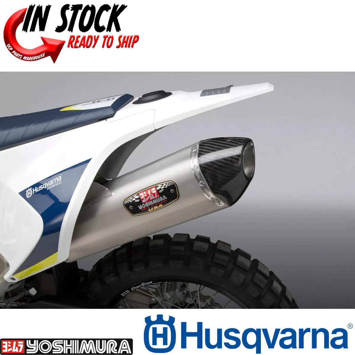 YOSHIMURA R 77 ENDURO WORKS ED. SLIP ON EXHAUST SS SS CF HUSQVARNA