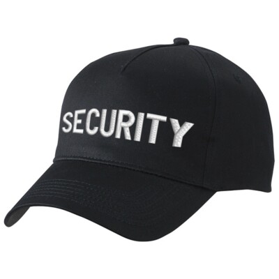 Basecap bestickt mit Motiv SECURITY  Stickerei weiße Schrift Mütze Sicherheit 