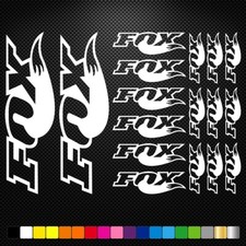 Fox - 17 Vinyl Decals Stickers Sheet Bike Frame Cycle Cycling Bicycle