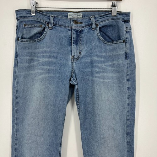 Jeans donna American Eagle taglia 12 lungo blu elasticizzato gamba dritta Y2K vita bassa - Foto 2 di 11