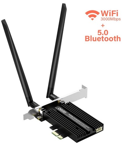 QGOO 3000Mbps PCI-E Wireless Network Card + BT 5.0 QG-AX200 - Photo 8/9
