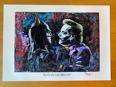 Batman und der Joker A3 Kunstdruck Poster von orig. Artwork 1989 Keaton Nicholson