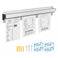 Order Ticket Holder for Restaurant | 30 Wall Mounted Aluminum Check Rack | Du...