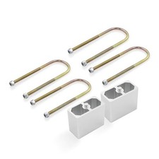 Universal Leaf Spring Lowering Block Kit, 2-1/2" Wide, 5" Long, Zinc 4 Inch