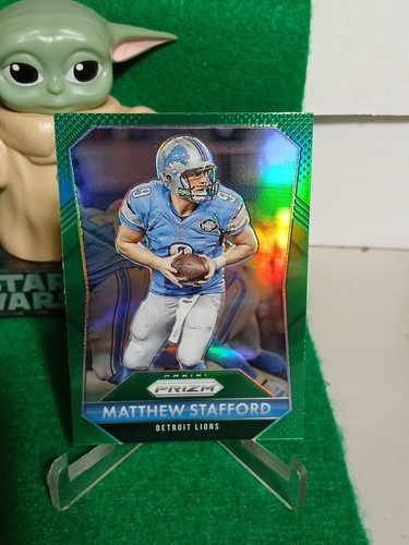 2015 Panini Prizm Matthew Stafford Green Prizms #64 Lions