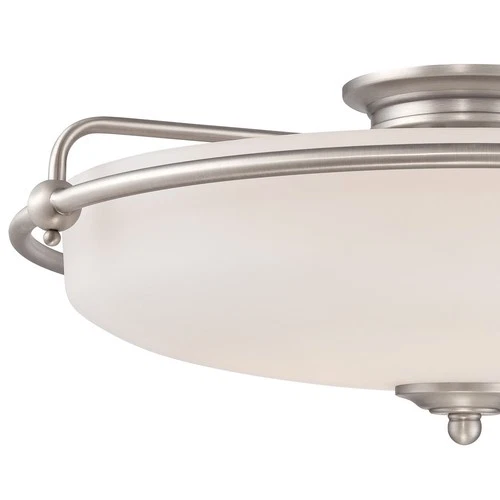 Quoizel GF1621 Nickel Griffin 4-Light 21"W Flush Mount Ceiling Fixture - Picture 9 of 12