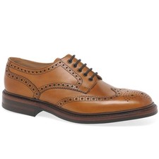 Image of Loake Chester Dainite Mens Tan Leather Brogues