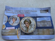 XXXL Gigantenpr&auml;gung &bdquo;LADY DIANA&ldquo; &ndash; 100mm Durchmesser, Gold & Silber veredelt