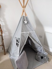Fun With Mum Children’s Tent Teepee Wigwam Grey Stars RRP £120 