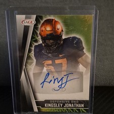 2022 SAGE High Series - Autographs Kingsley Jonathan #A-KJ Black (AU, RC)