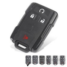 Replacement Key Fob Case Cover Fit for Chevy Chevrolet Black-4 Buttons