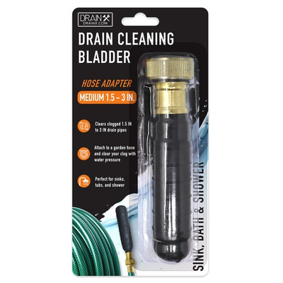 #ad Drainx Hydro Pressure Drain Cleaning Bladder Fits 1.5 to 3 Drain Pipes Unclogs S $27.43