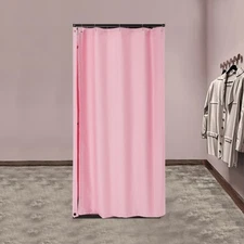 Changing Room, Portable Fitting Room, Portable Changing Room with Curtain Pink