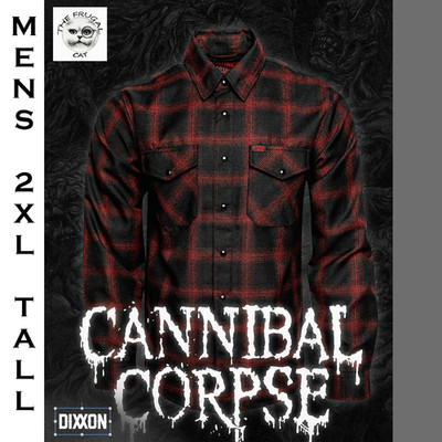 DIXXON FLANNEL x CANNIBAL CORPSE Flannel Shirt - Men's 2XLT, 2XL Tall  - Collab